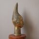 Bronze art africain objet de décoration ethnique tribal fabrication artisanale tête de reine bénin