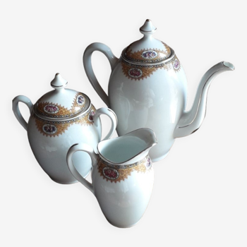 Complete coffee service in Limoges porcelain