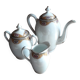 Complete coffee service in Limoges porcelain
