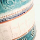 Ceramic roller vase, Italy 1970