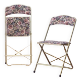 2 folding chairs with CHAISOR flower tapestry