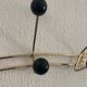 Vintage 1960 gold coat rack 6 hooks balls - 50 x 20 cm