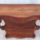 Large console from the Napoleonic III era in walnut and walnut burl.