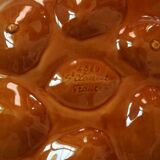 Set of 6 Vintage French Majolica Oyster Plates by St Clements France