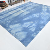 Blue oversize turkish rug 357x270cm
