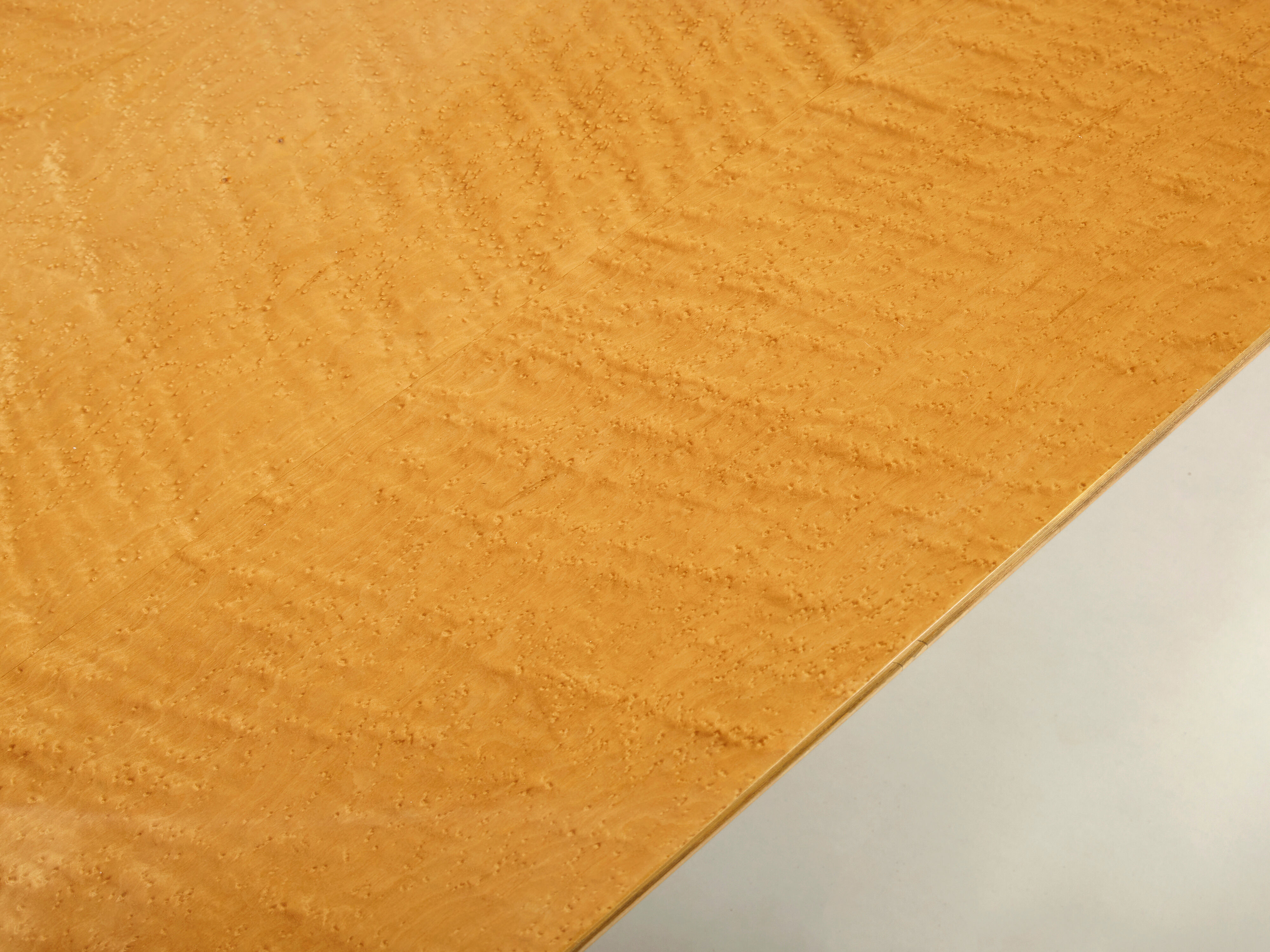 Very large coffee table maple brass Giovanni Offredi Saporiti 1980