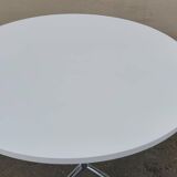 beautiful round designer table from the 1970s/80s with chrome base