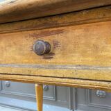 Farm table in natural wood fir 1900 brewery