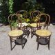 Set of 4 canned bistro chairs ZPM Radomsko design Thonet