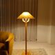 Sculptural modern floor lamps in pine, Sweden 1970s.