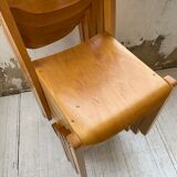 12 80s beech chairs