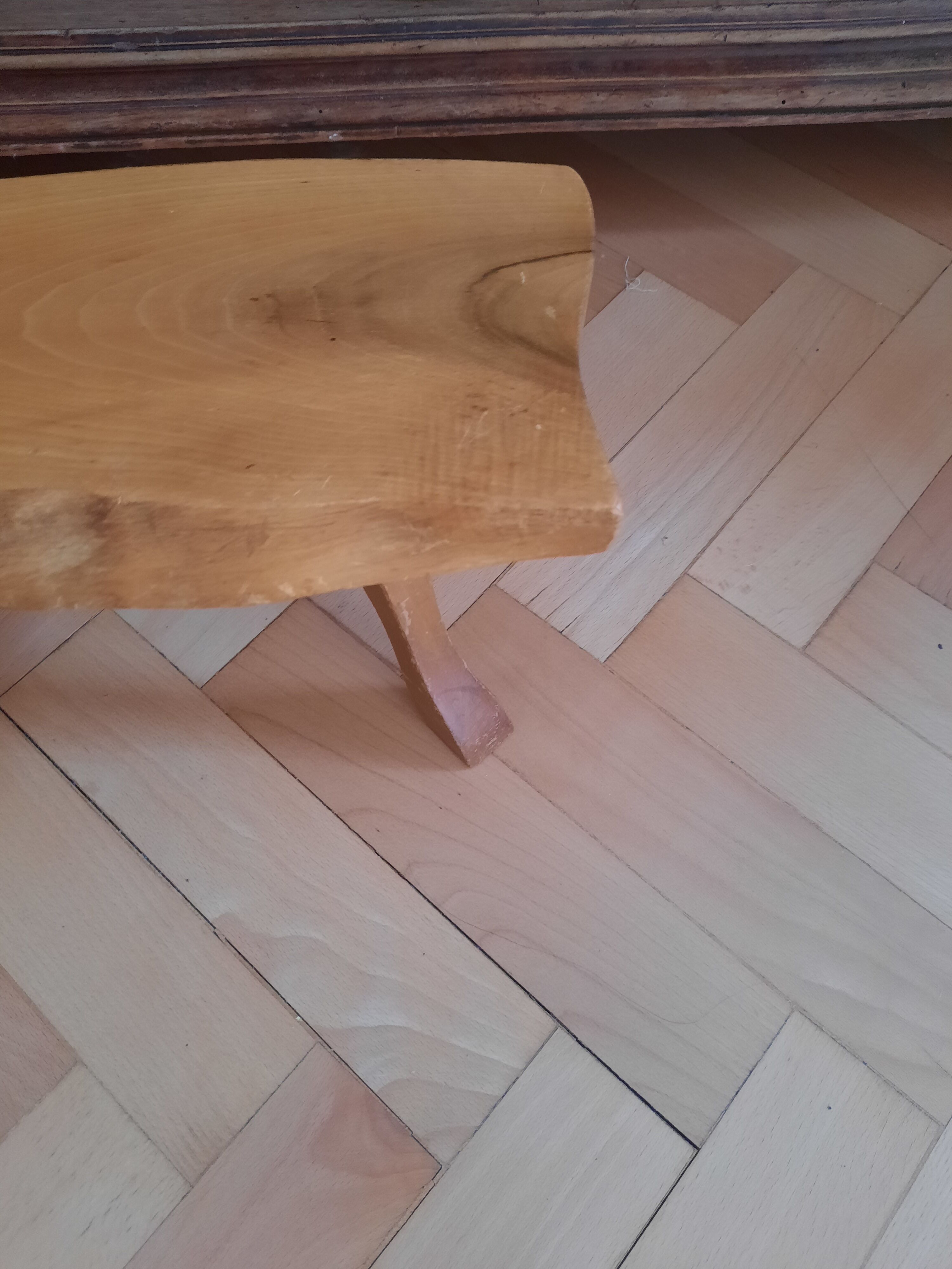 Raw wood stool