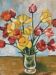 Vintage painting, painting, still life with flowers