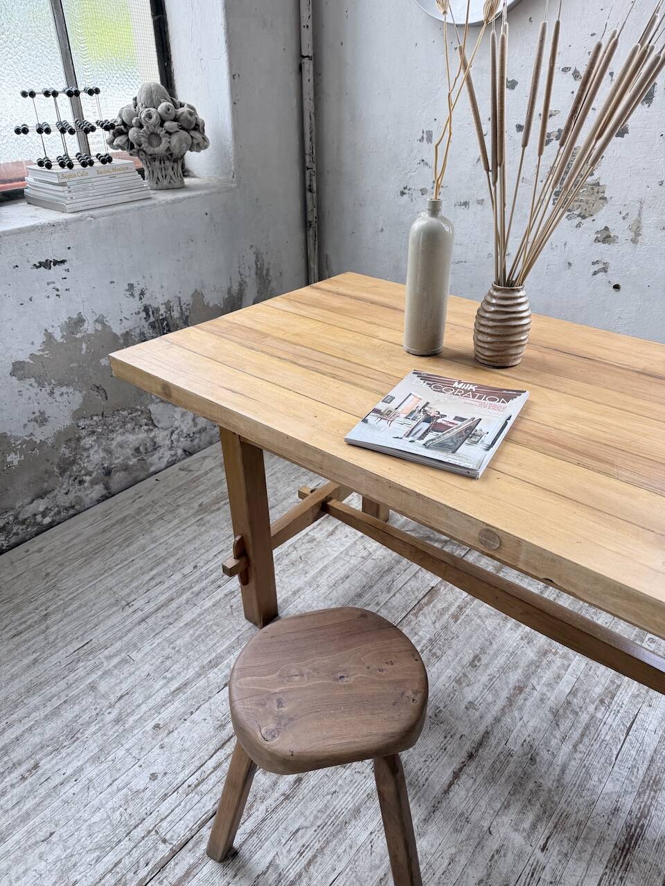 Mountain furniture table 1950 solid beech