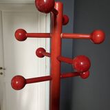 Porte manteau rouge vintage années 80