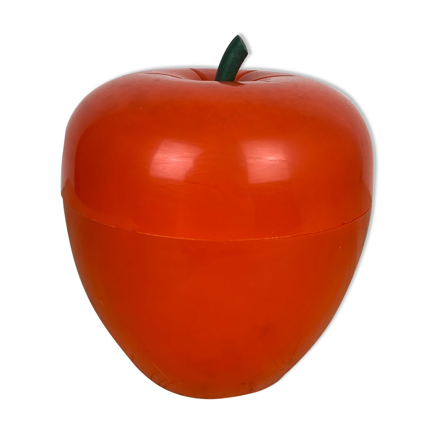 Vintage orange apple ice bucket