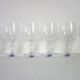 6 Bohemian Crystal Etched Wine Glasses