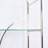 Hollywood Regency glass and chrome library