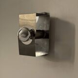 Vintage wall light, brushed metal, France, 1970