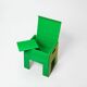 Tabouret coffre Space Age vert Olaf Von Bohr pour Gedy Italie années 60
