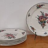 Set of 6 old flat ceramic plates VILLEROY and BOCH "Alt Strassburg"