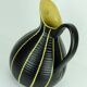1950s mid century VASE jug model no. 106-30 yellow stripe decor