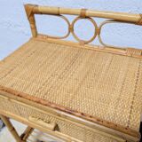 Rattan bedside table