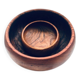 Mid-Century Scandinavian Round Teak Bowl Set, Denmark, 1960s, Set of 2