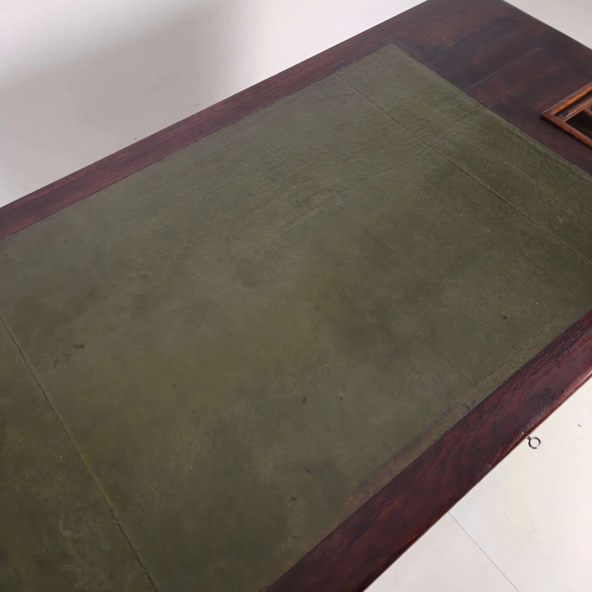 Antique oak writing desk by Stolzenberg – tambour roll top desk – c1880