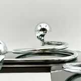 Paire de patères Space Age italiennes avec miroir Goffredo Reggiani des années.