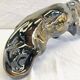 Art Deco lion statue 1930 cracked Saint Clément