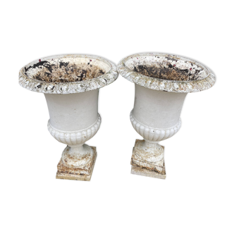 Pair of Medici vases in cast iron XIXth century