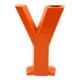 Space age orange Y solifleur vase, Marcel Radureau France 1970
