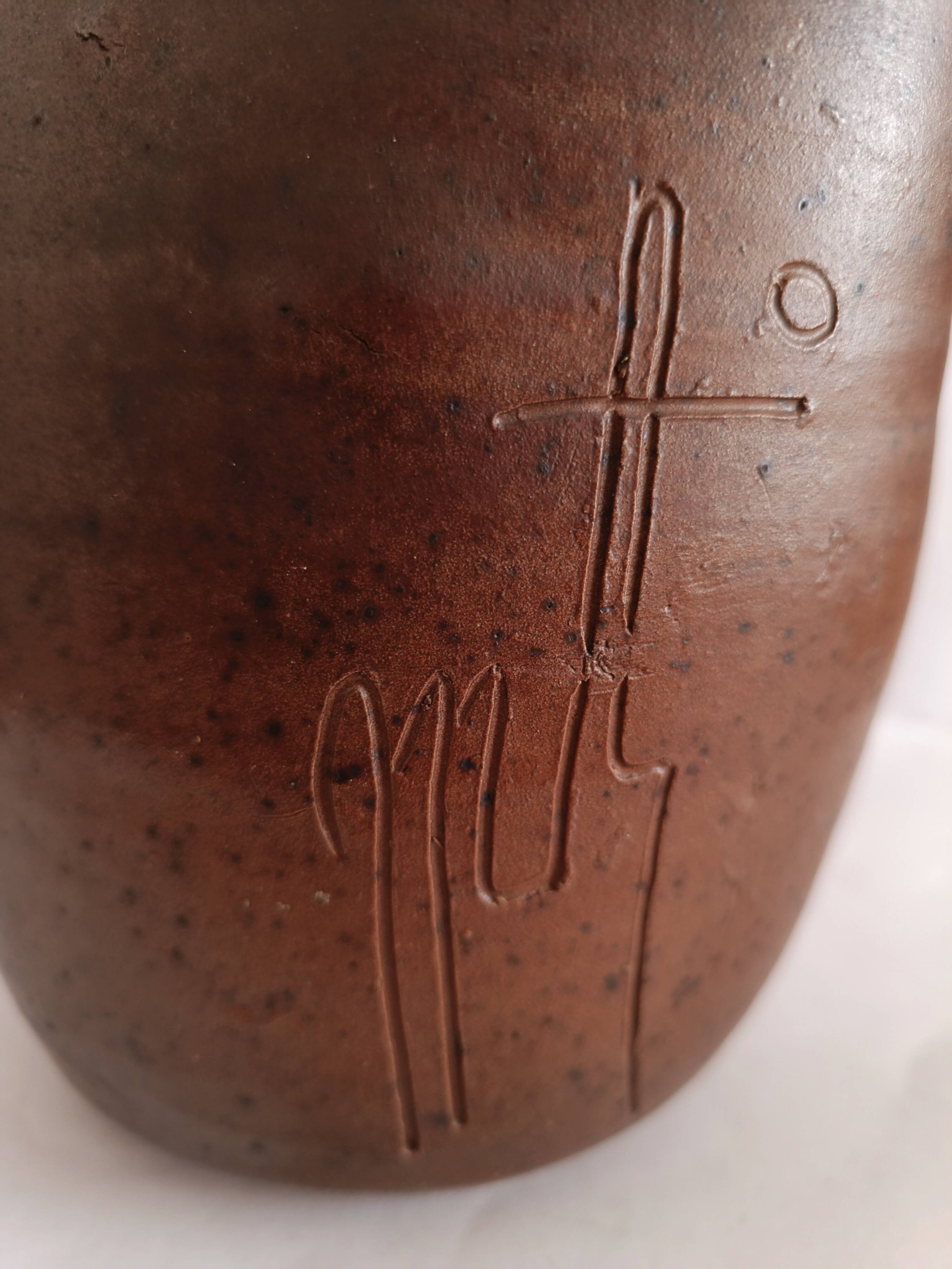 Vase chouette en grès Georges Martin
