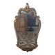 Baroque mirror Louis XV gilded wood (83 x 45cm)