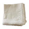 6 cotton towels. White. Hand-made Entourage and embroidery.