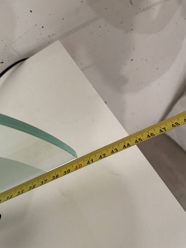 Lampe postmoderne géométrique verre et métal, petit modèle, 1980