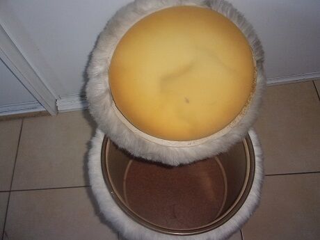 Vintage pouf moumoute