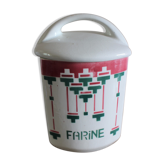 Flour pot Green pink lid Iron Earth Choisy the King