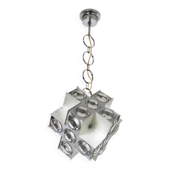 Postmodern Irregular Steel Pendant, Italy