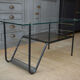 Vintage coffee table in metal and glass 1960 with 2 trays