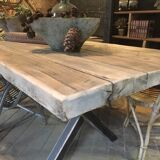 Large artisanal solid wood table