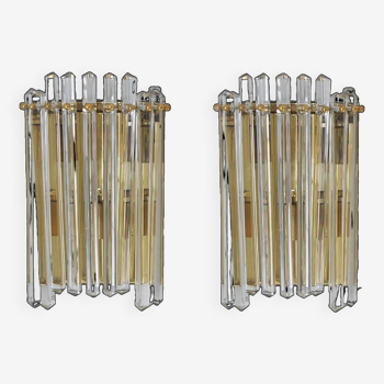 Two Large Wall Lamps in Style Venini