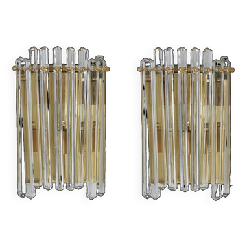 Two Large Wall Lamps in Style Venini
