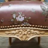 Louis XV style armchair in lacquered wood