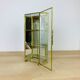 Miniature display case brass and glass, shelf