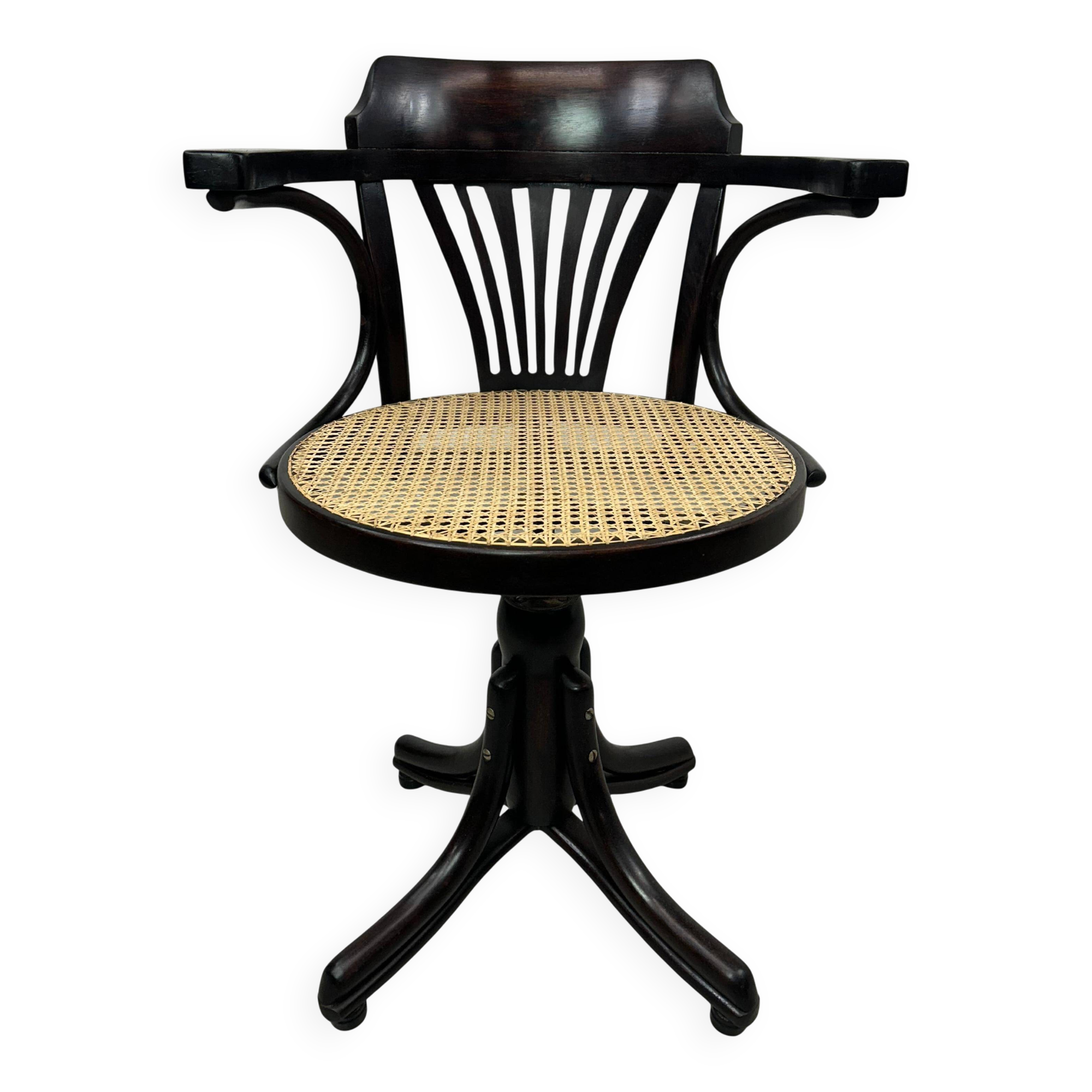 Jugendstil swivel office chair by Thonet