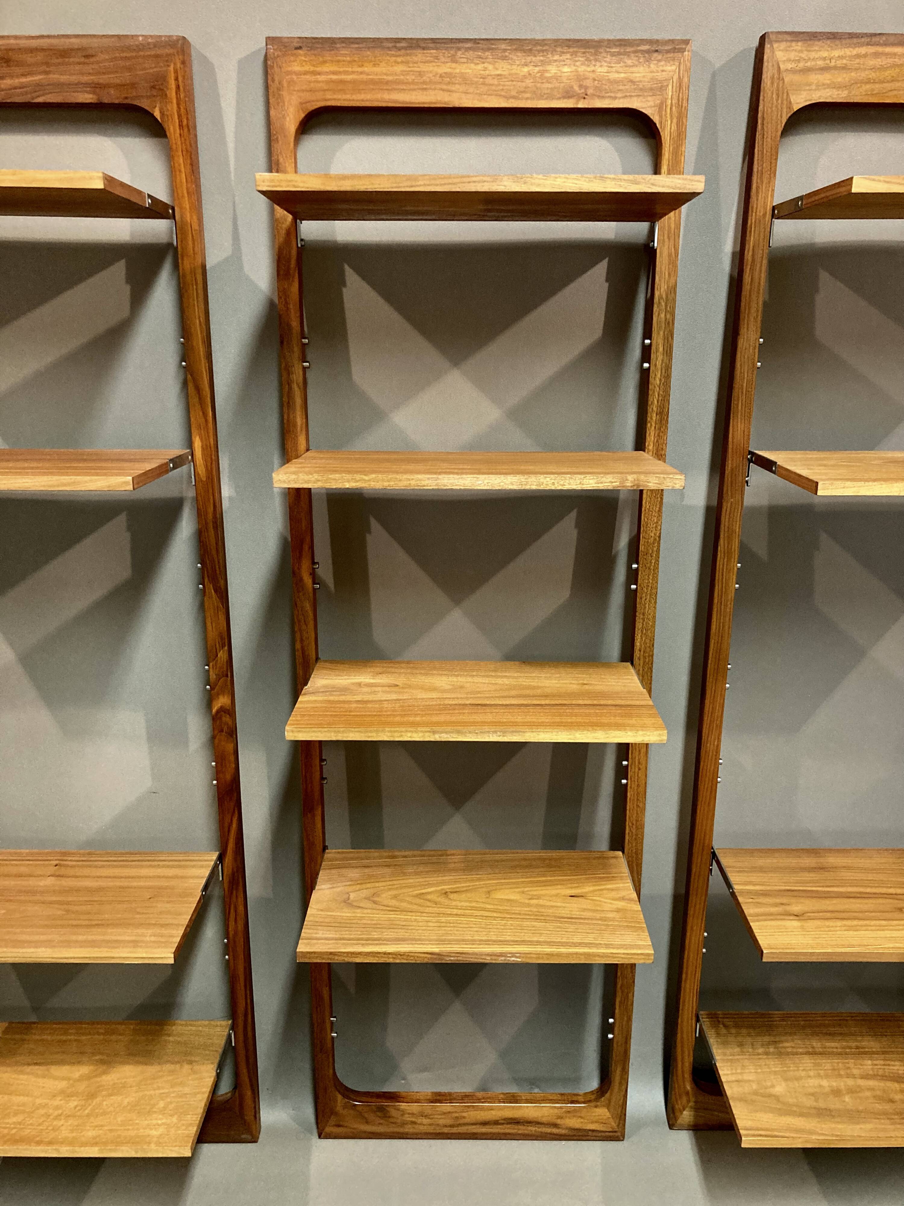 Suite de 3 étagères modulables design scandinave 1960