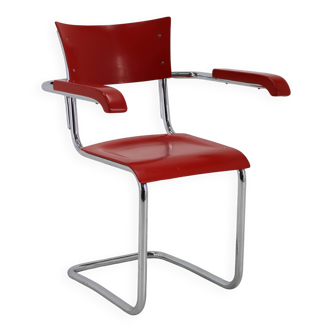 1940s Bauhaus Restored Tubular Armchair, Germany
