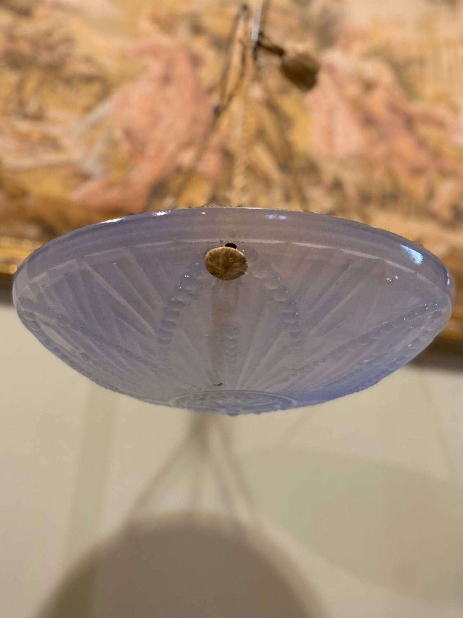 Art Deco blue pendant light